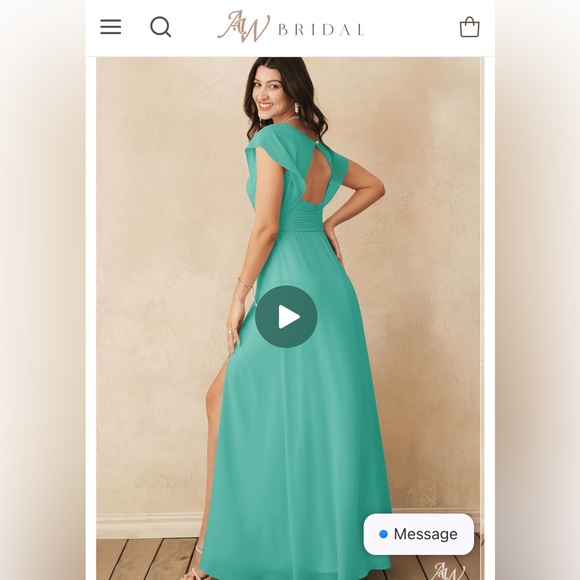 AW Bridal - Tiffany Blue Bridesmaid dress: Kathy - Picture 2 of 7